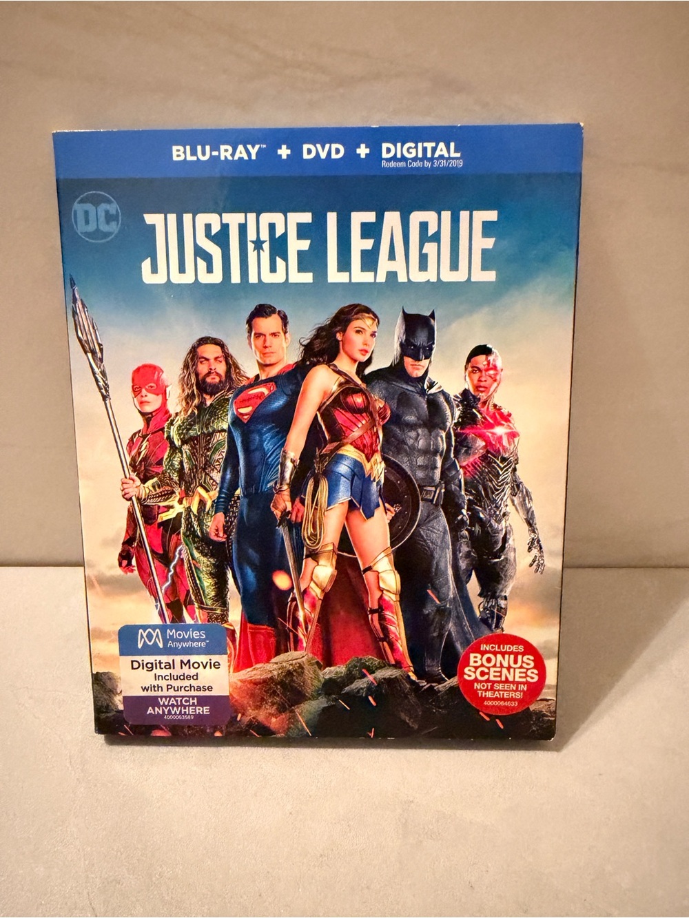 Warner Bros. Justice League Blu-ray+DVD+Digital PG-13 Slipcover